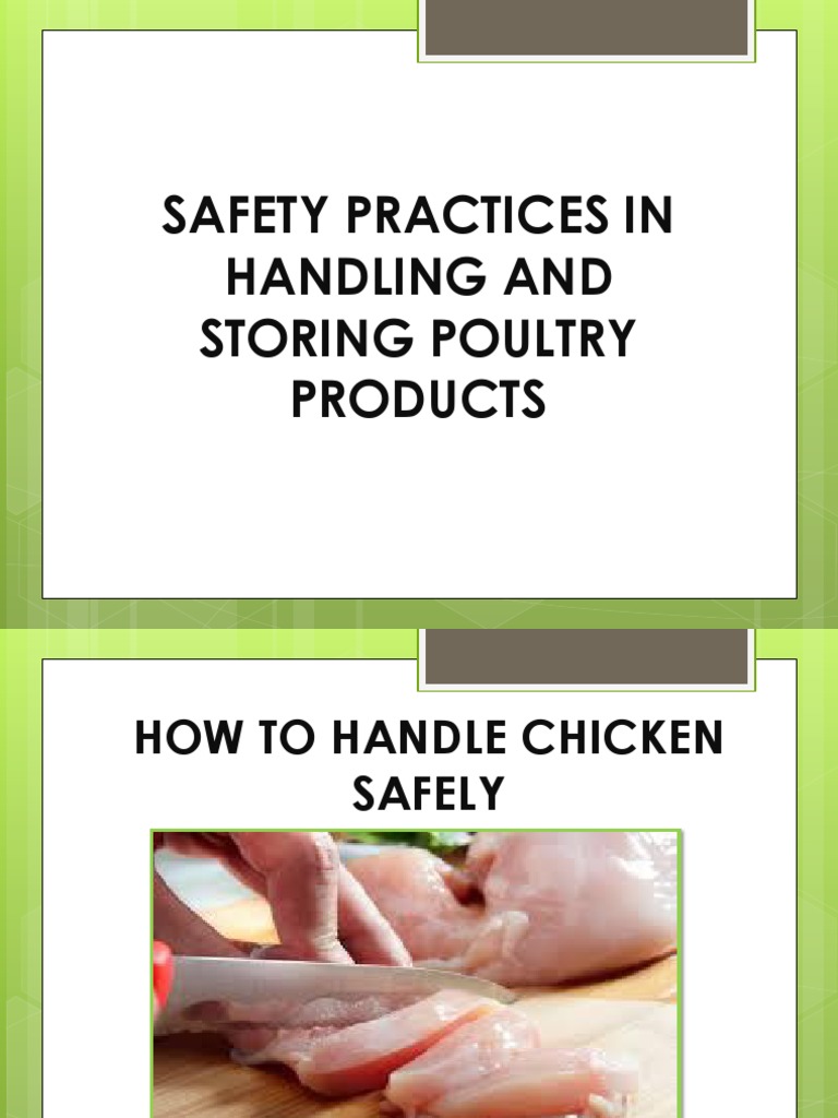 Guidelines for Safe Handling and Storage of Poultry Products to Prevent