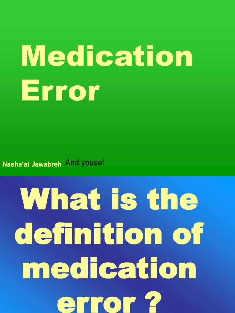 Medication Error Ppt