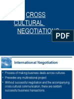 Cross Cultural Negotiations