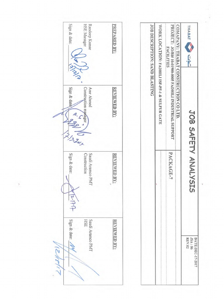 Jsa 86 Rev 02 Sand Blasting PDF