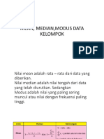 Mean, Median Dan Modus Data Kelompok