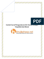 Contoh Surat Pengunduran Diri Surat Resi PDF