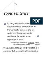 Topic Sentence - Wikipedia