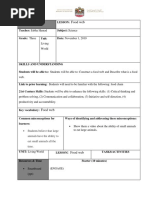 Lesson Plan Food Web