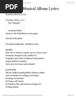 Hamilton Album Lyrics Hamilton Full Album Lyrics On Demand 1 Pdf Hamilton Musical Alexander Hamilton