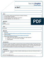 Teaching Kids Whats The Weather Like Lesson Plan PDF