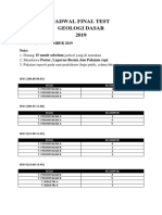 Jadwal Final Test