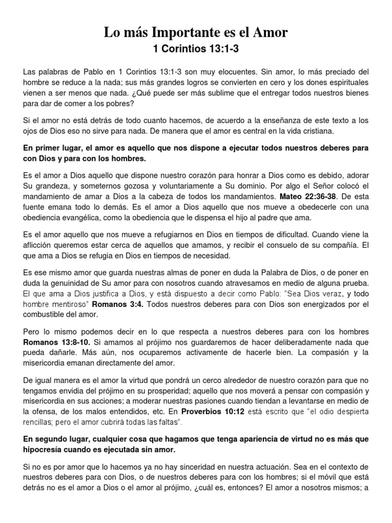Amor y Unidad en la Vida Cristiana | PDF | Amor | Dios