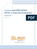 EURION - CWG 2010 - A Time for Evaluation