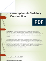 Presumptions in Statcon-Nik