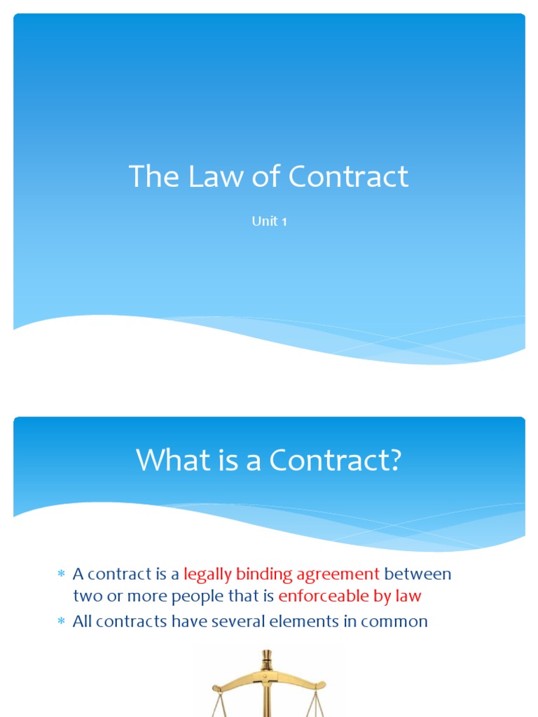 Key Elements of Contract Law Explained | PDF | Breach Of Contract | Damages