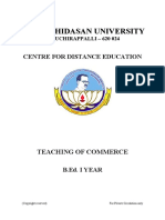 Teaching of Commerce PDF