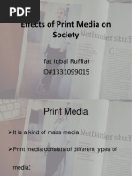 Effects of Print Media On Society