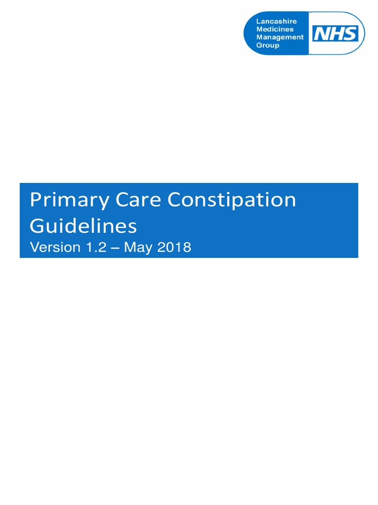 Constipation Pathway Version 1.2 PDF | PDF | Constipation | Opioid