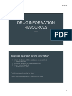 (2) Drug Information Resources