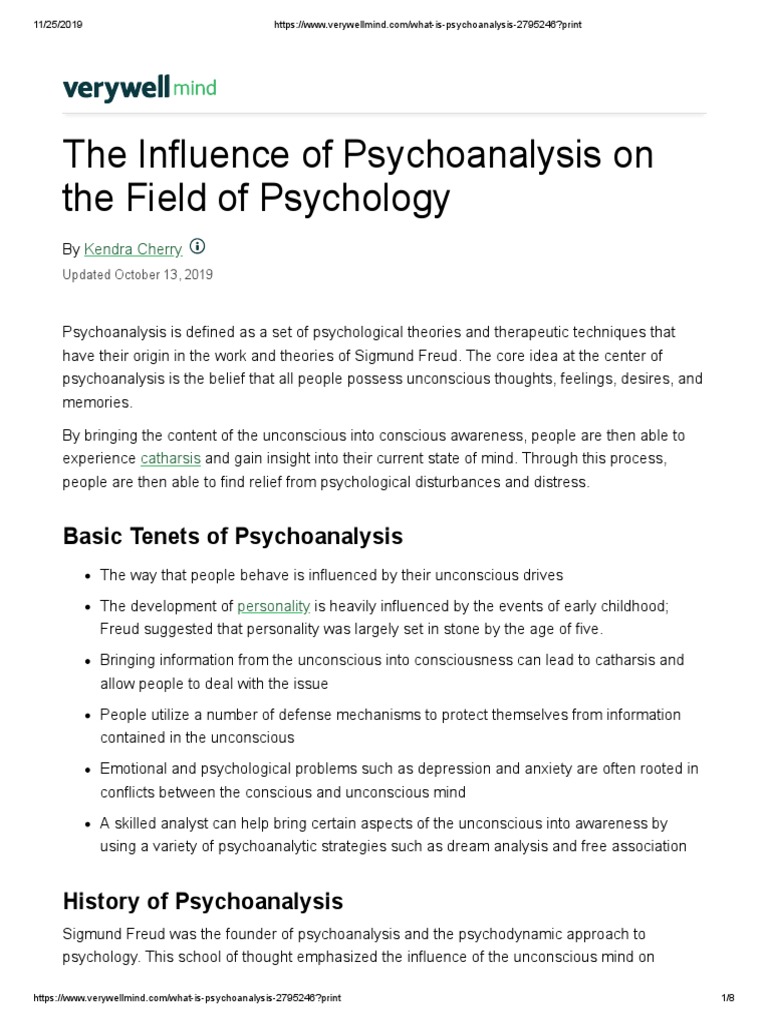 Understanding Psychoanalysis in Psychology | PDF | Psychoanalysis | Id