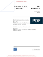 IEC 60092-3762003 Standard Part 376 - Cables For Control and Instrumentation Circuits 150-250V (300V)