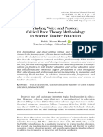 2 - Finding Voice and Passion - Critical Race Theory Methodology in Science Teacher Education - (2019)