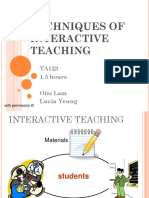 Techniques of Interactive Teaching