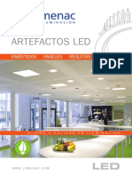 Artefactos LED embutidos, paneles y regletas