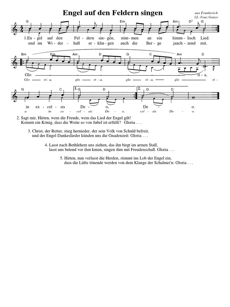 Engel Auf Den Feldern Singen Text Deutsch