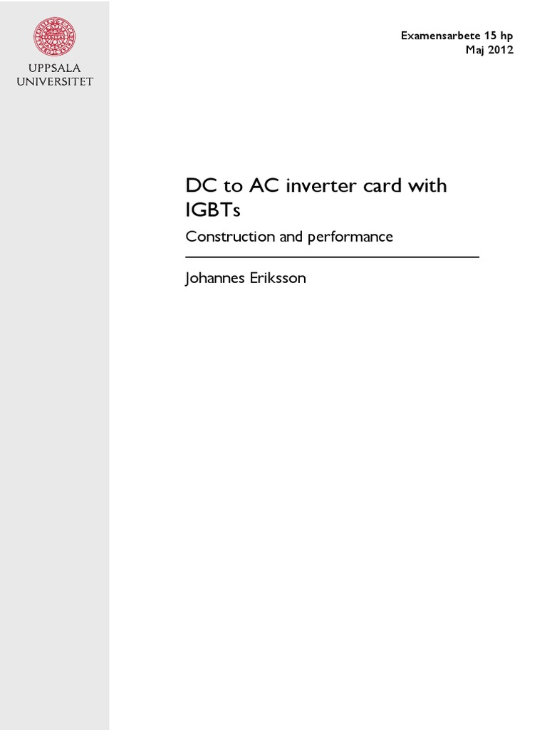 DC to AC Inverter Design with IGBTs | PDF | Amplifier | Power Inverter