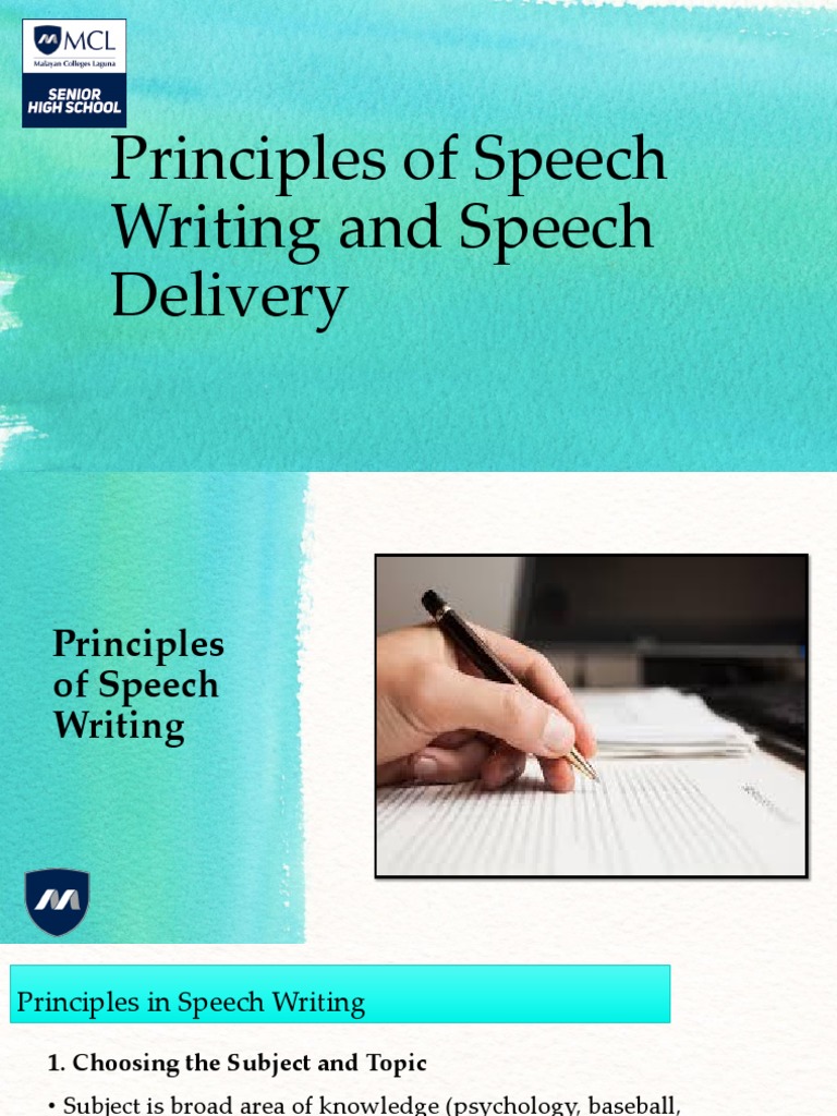 Principles of Speech Writing & Delivery | PDF | Speech | Stress ...