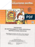 Orjales Villar. Programa de Entrenamiento para Descifrar Instrucciones Escritas PDF