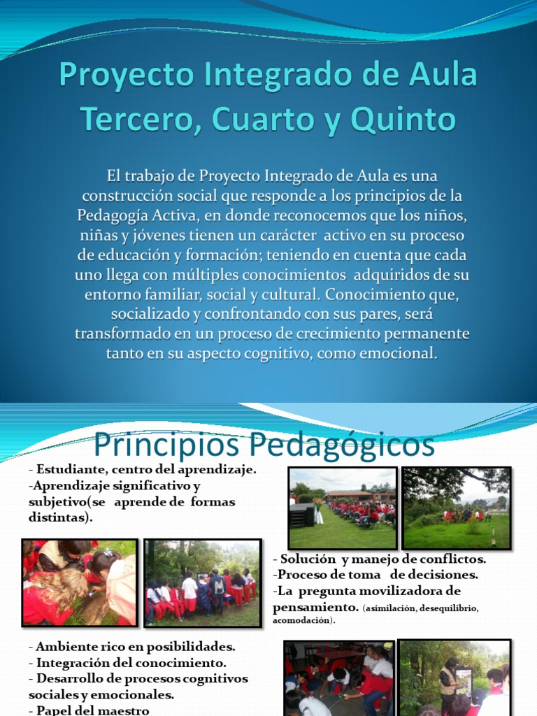 Proyecto Integrado de Aula: Aprendizaje Activo | PDF | Salón de clases ...