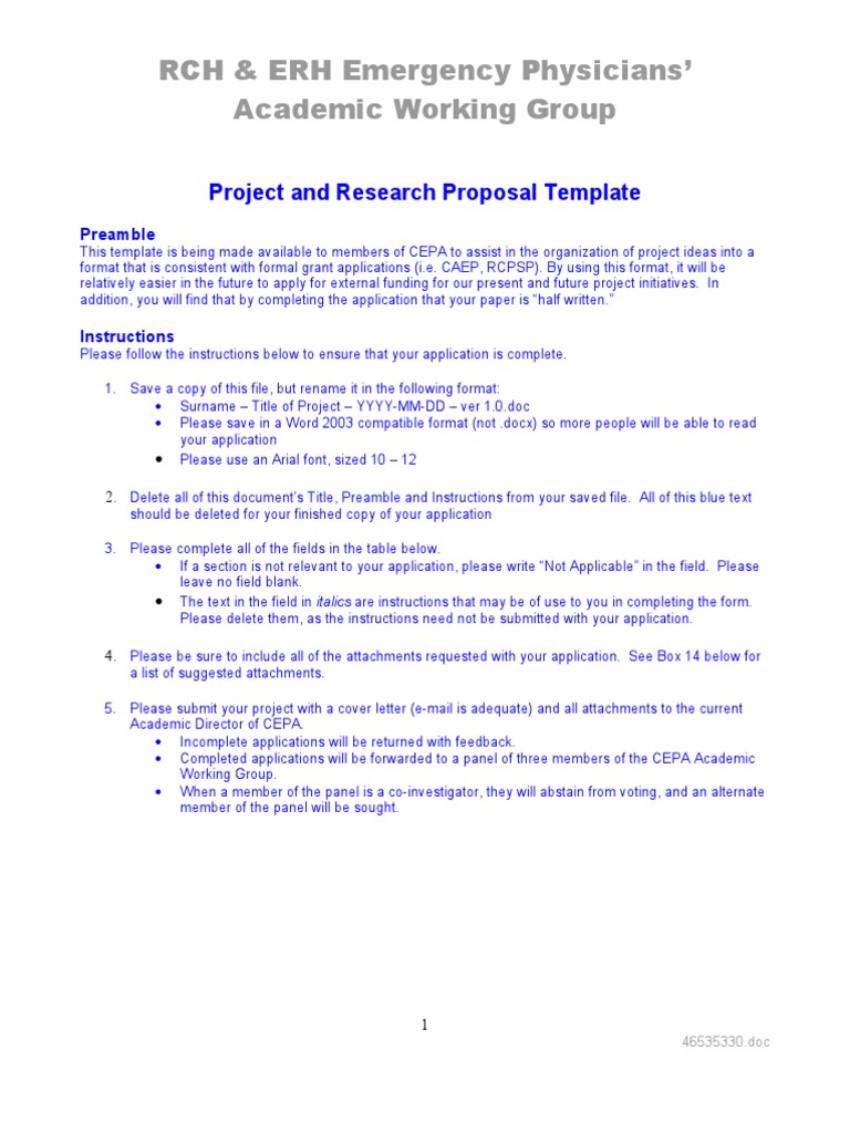 Academic Proposal Template | PDF | Career & Growth