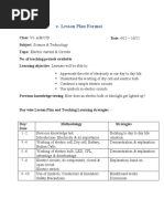 E-Lesson Plan Electricity