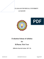 Aktu Syllabus Bpharm 2nd Sem PDF