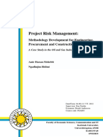 Project Risk Management - Methodology Development For Engineering, Procurement and Construction (EPC) Projects PDF
