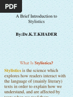 Intro To Stylistics