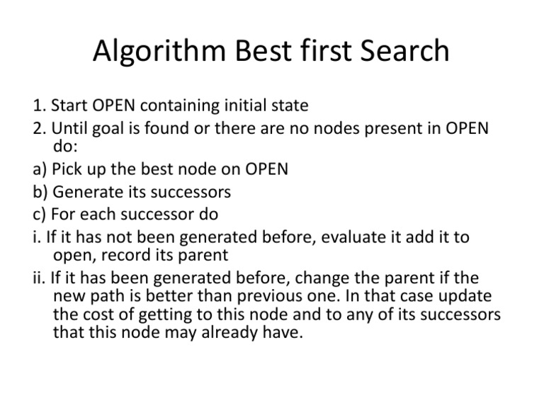 Algorithm Best First Search PDF | PDF