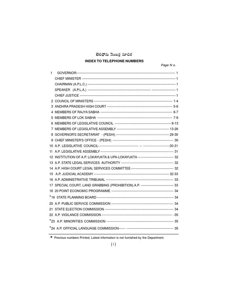 12 Ap Governament List Phone Numbers