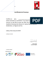 Certificado de Presença E Se Fosse Contigo PDF