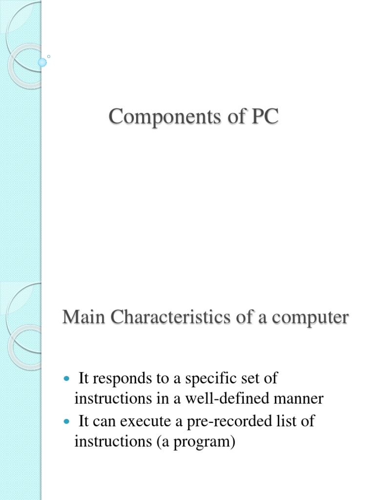 Key Components of a Computer System | PDF