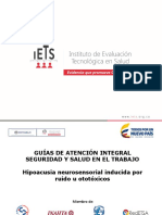 Presentacion GATISST Hipocausia Neurosensorial Inducida Por Ruido U Ototoxicos PDF