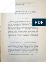 Casimiro Torres. Límites geográficos de Galicia en los siglos IV y V