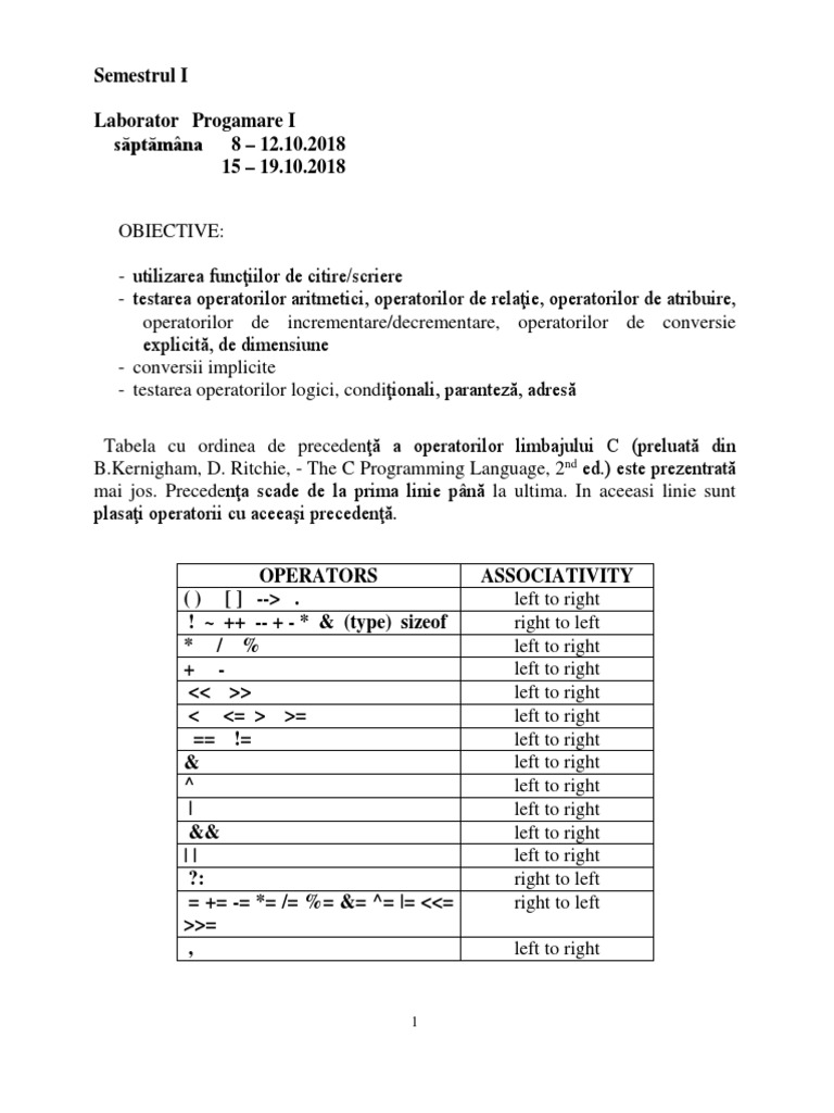 Lab 3-4 in C (Limbaj de Programare) | PDF