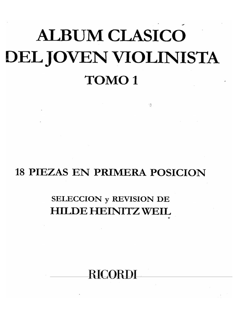 Álbum Clásico Del Jóven Violinistas (Violín y Piano) PDF | PDF