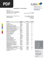 IUBH Transcript-Of-Records Sara Loth PDF | PDF | Human ...