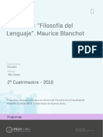 Seminario-Maurice Blanchot y el lenguaje