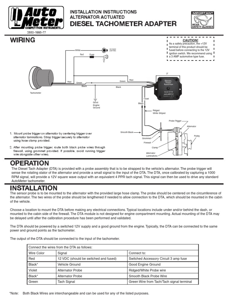 DIESEL TACH ADAPTER