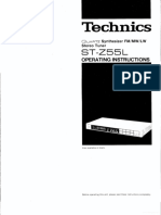 Technics ST-Z55L Operating Instructions