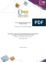 Actividad 3 - Observación de Prácticas para El Desarrollo Del Lenguaje en Contextos de Educación Inicial