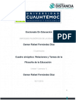 OSMAR RAFAEL FERNANDEZ DIAZ- Actividad-1.1 Cuadro Sinóptico Relaciones y Tareas de La Filosofía de La Educación