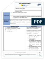 Guía de Aprendizaje Unidad 1 Excel PDF