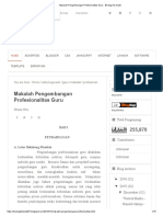 Makalah Pengembangan Profesionalitas Guru - Berbagi Itu Indah PDF